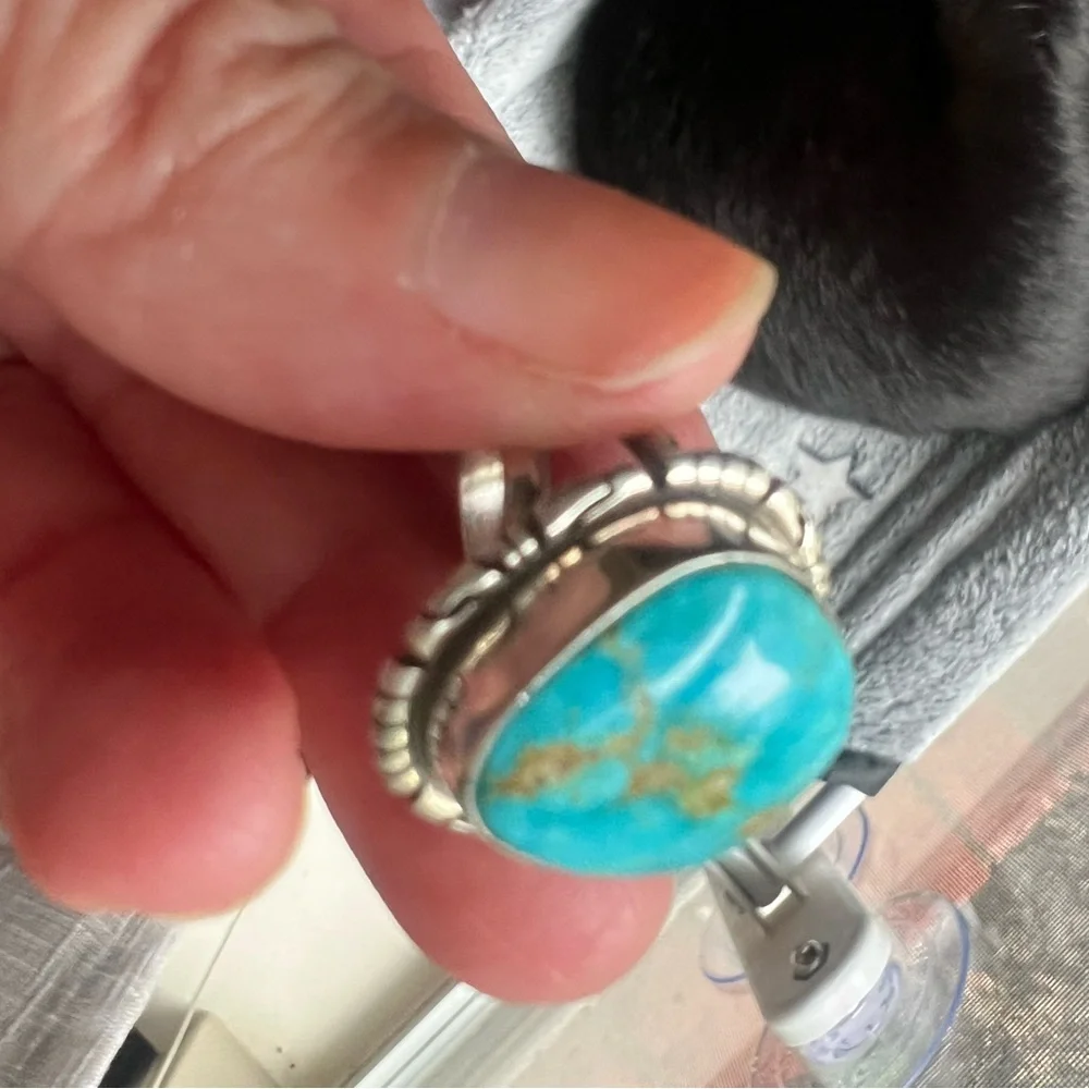 Vintage Peggy Skeet’s Turquoise Silver Ring - Picture 4 of 5